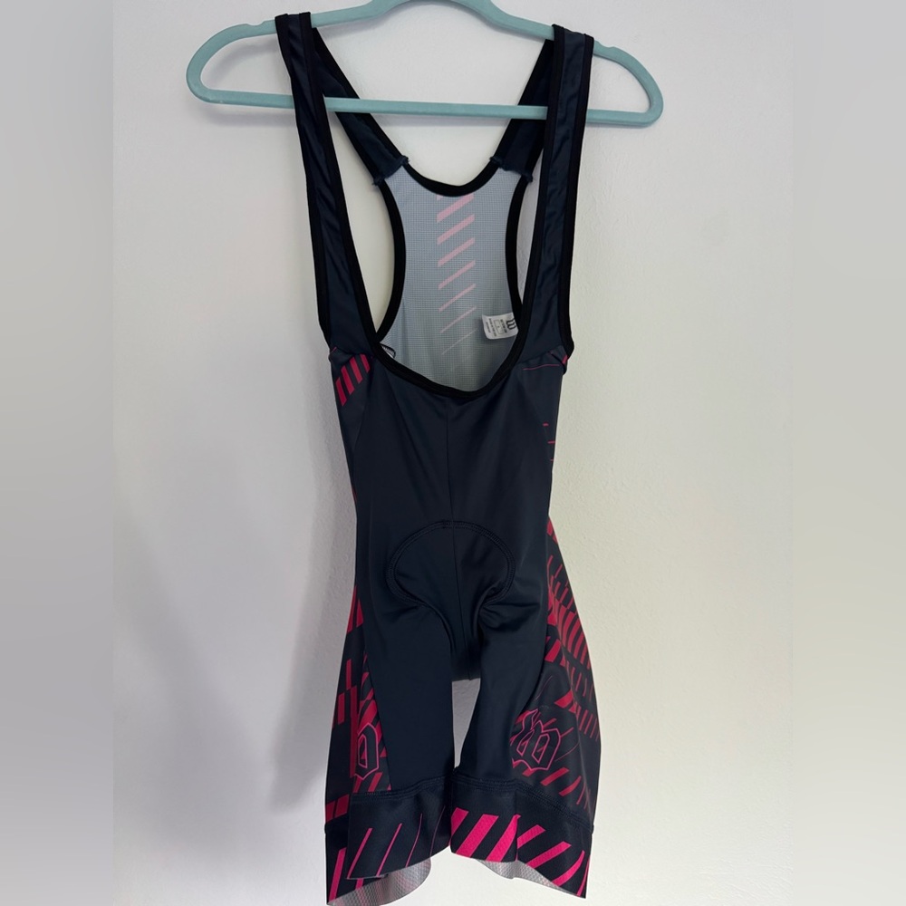 Small Wattie Ink Navy and Pink Cycling Bib Shorts